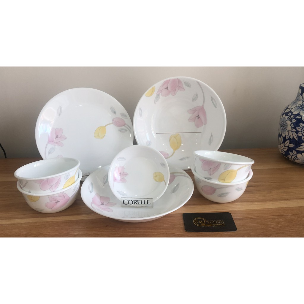 Corelle by USA - Bộ chén dĩa thuỷ tinh Mỹ Corelle Elegant City 8 món 8-EC-LP