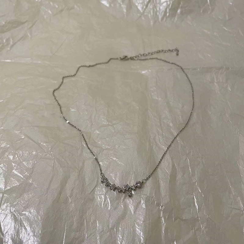 Dây Chuyền Mặt Hoa Đính Đá Phong Cách Nhật Bản Thời Trang