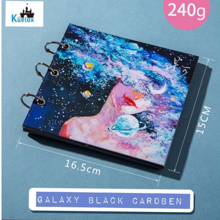 |ORDER| GIẤY VẼ CHUYÊN DỤNG CHO MÀU SÁP DẦU GALAXY BLACK CARDBEN - KUELOX