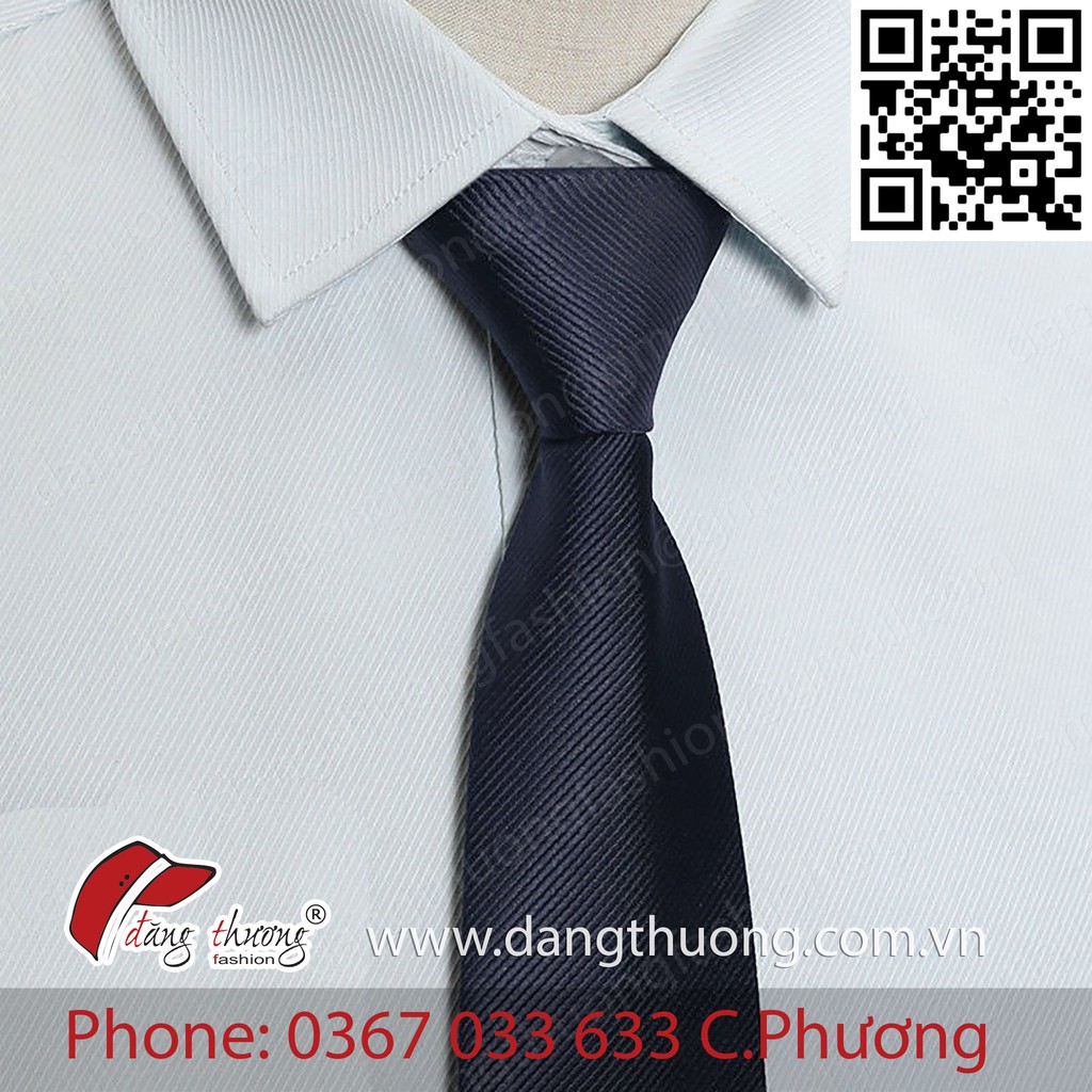 Cà vạt caravat thắt sẵn dây kéo màu xanh đen/ tím than cho nhân viên bảo vệ, văn phòng