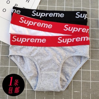 Supreme Đồ lót nữ Ba/bốn góc cotton nguyên chất eo Giữa rộng cạnh thương hiệu thời trang Thanh Niên đồ lót sinh viên