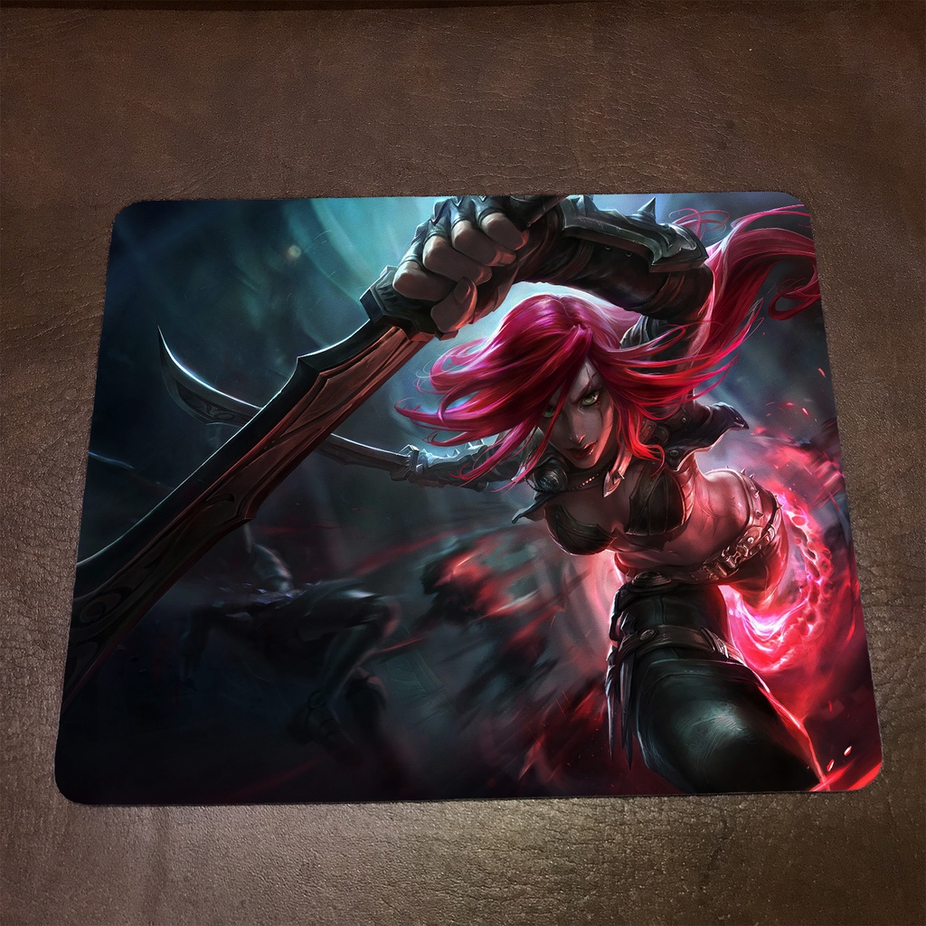 Lót chuột máy tính League of Legends KATARINA - Mẫu 1 Mousepad cao su êm ái, nhận in theo yêu cầu