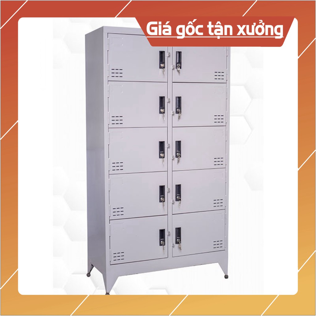 TỦ SẮT HỒ SƠ 10 CỬA SƠN TĨNH ĐIỆN FreeShip