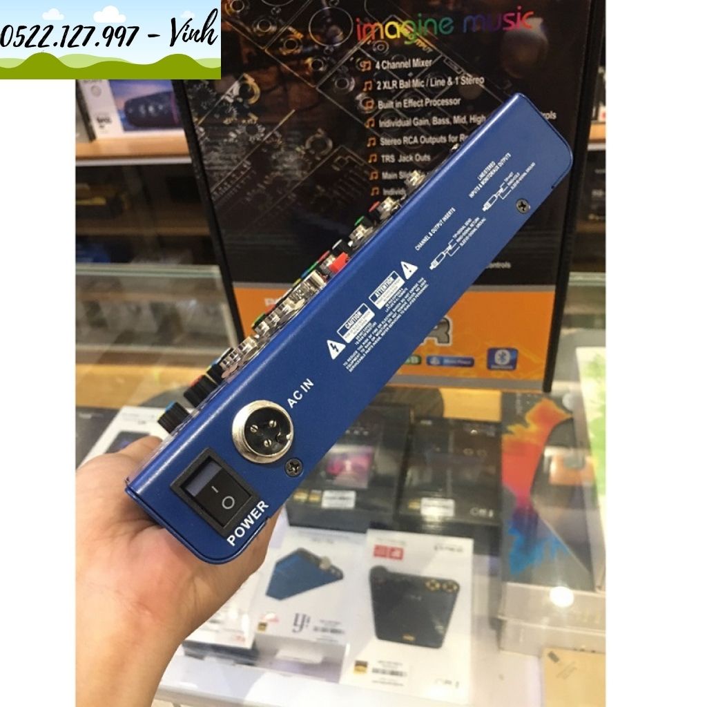 Mixer Yamaha F4 Pro - Tích hợp vang số 16 chế độ vang- Chuyển đổi thành soundcard livestream karaoke - Gia Khang shop