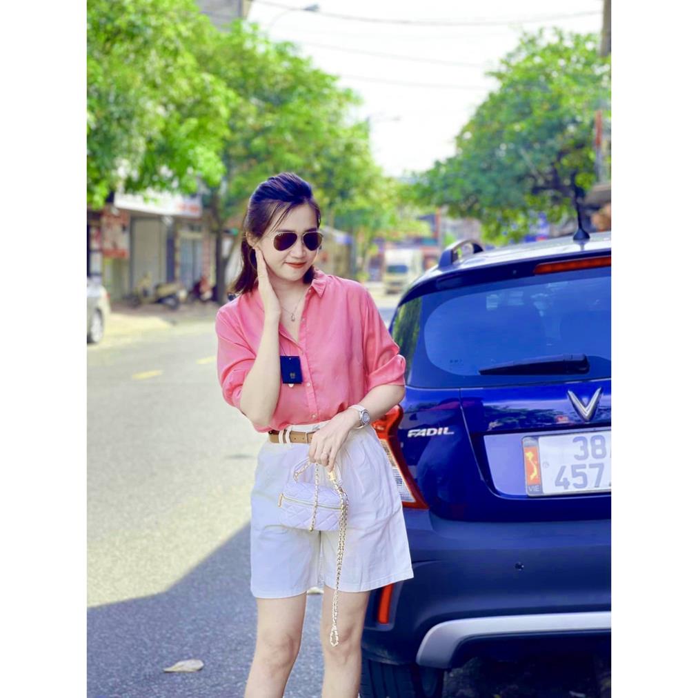 [ 𝐅𝐑𝐄𝐄 𝐒𝐇𝐈𝐏 ]   SÉT ÁO SƠ MI HỒNG MIX QUẦN SHORT ĐÙI