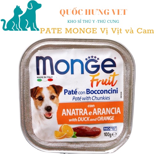 Pate Monge Cho CHÓ Nhiều Vị Thơm Ngon 100g- Monge CHÍNH HÃNG hộp nhôm date mới - QUỐC HƯNG VET