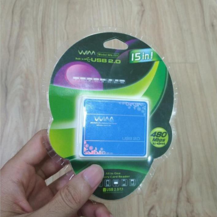 Đầu đọc thẻ nhớ đa năng WN151 Micro SD, SD, MMC, Mini SD, Pro Duo, Bh 3 tháng lỗi 1ổi 1 trong 7 ngày