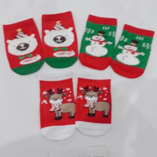 Vỉ 3 đôi tất noel chống trơn