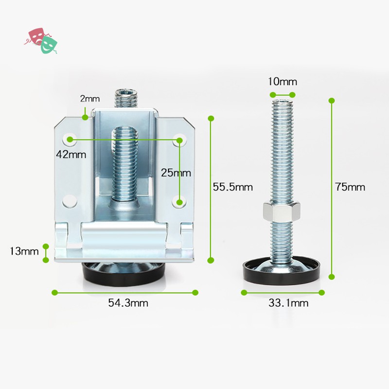 Chân Tủ Quần Áo Hình Chữ L Có Thể Điều Chỉnh Tiện Dụng Tw