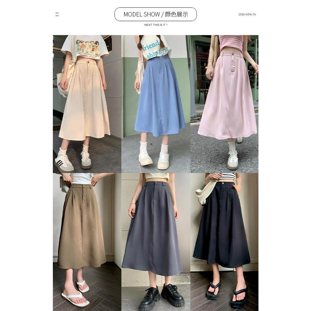 Chân Váy Chữ a Lưng Cao Xếp Ly Cỡ Lớn Thời Trang Mùa Hè 64191