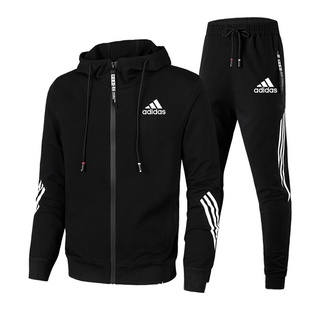 Mới set đồ thể thao adidas gồm áo hoodie + quần năng động thời trang cho nam
