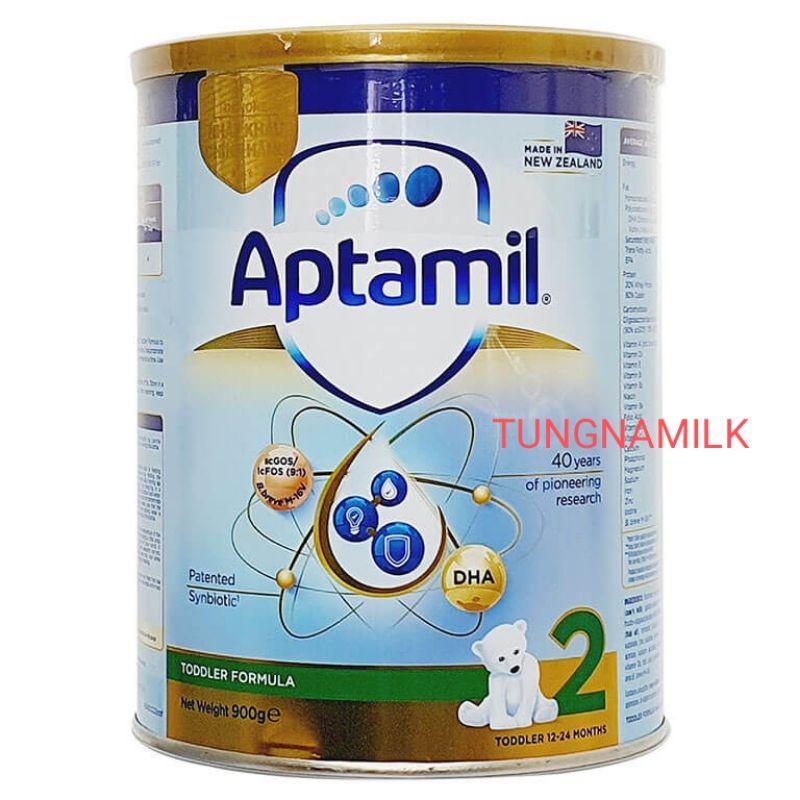 Sữa bột dinh dưỡng APTAMIL NEW ZEALAND số 2, lon thiếc 900g