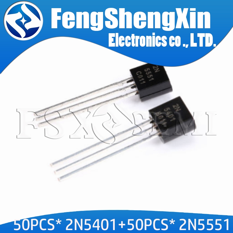Set 100 Linh Kiện Bán Dẫn 2n5551 2n5401 5551 5401 To-92