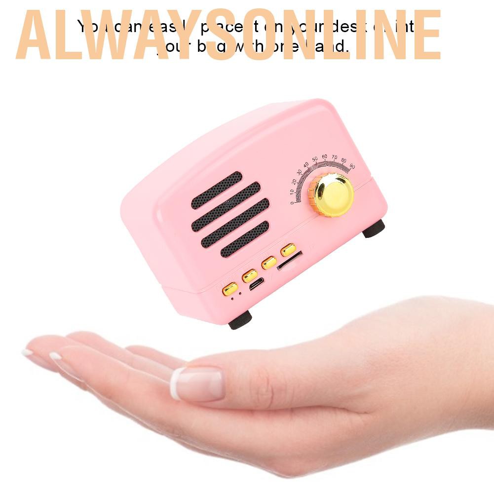 Loa Bluetooth không dây mini màu hồng