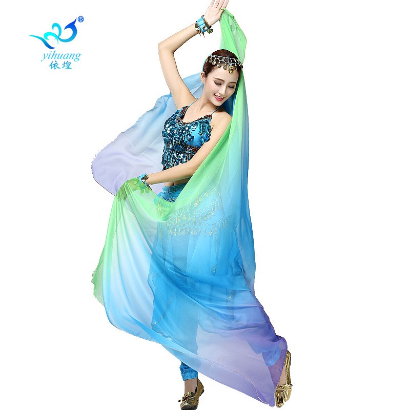 Khăn Choàng Siêu Nhẹ Màu Gradient Dùng Biểu Diễn Múa Bụng | BigBuy360 - bigbuy360.vn