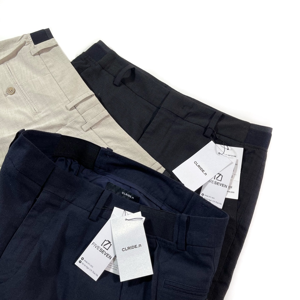 Quần âu nam Clride.n - 214M form Slimfit vải nano đũi chun cạnh hàng xuất xịn