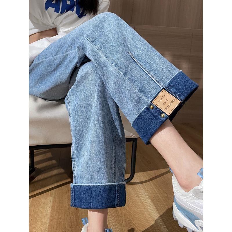 Quần denim Nữ Dài Ôm Dáng Phong Cách Hàn Quốc