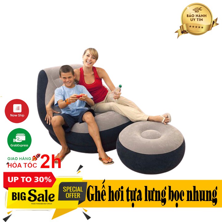 Ghế hơi tựa lưng ghế sofa phòng khách bọc nhung cao cấp VegaVN JL125 (Nâu)