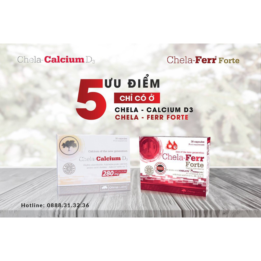 Combo Chela Calcium - Chela Ferr Forte - Bổ sung Canxi, Sắt, D3, C, B6, B12, Iron- Giúp mẹ khỏe, bé phát triển toàn diện