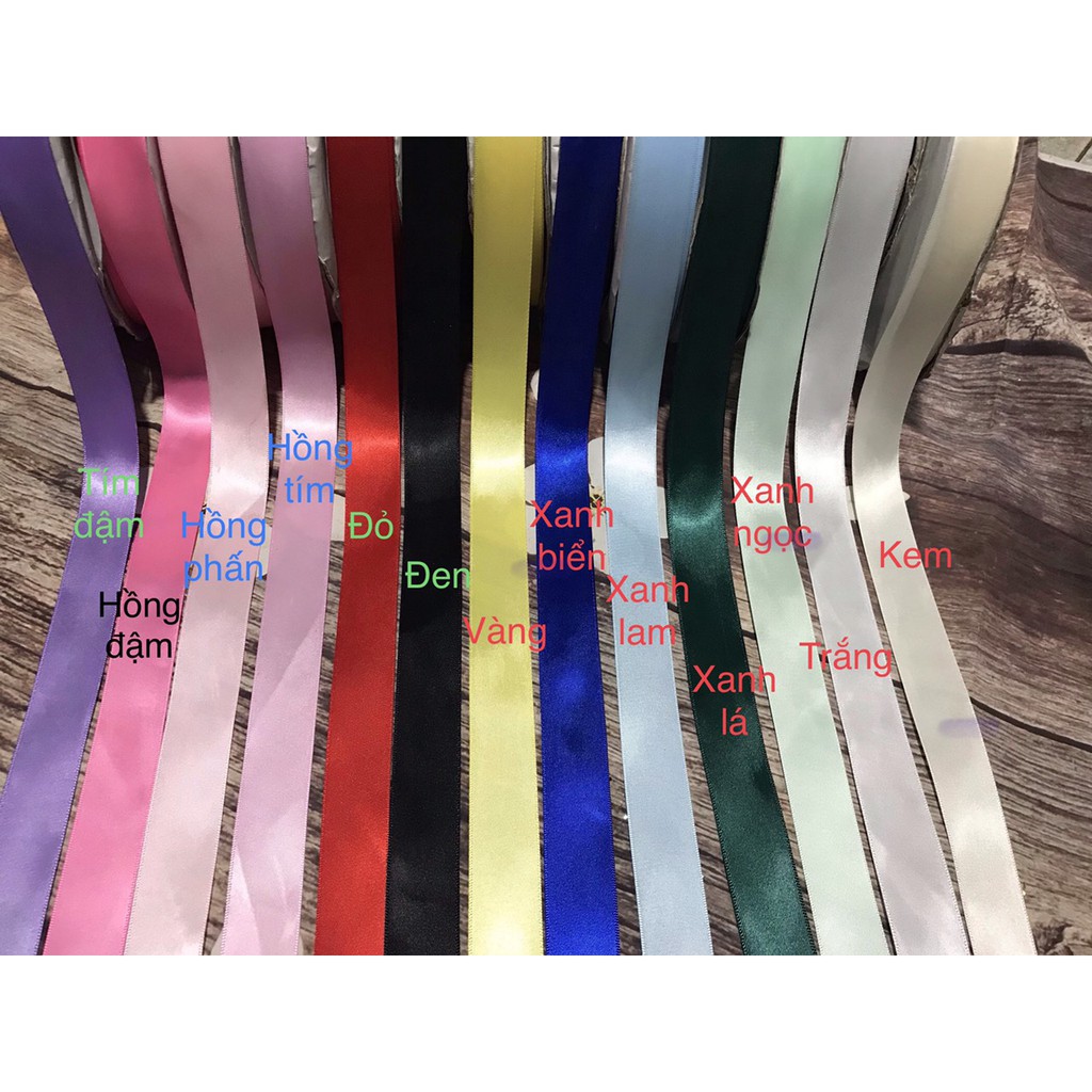 ̉6m đến 12m ruy băng satin 2 mặt