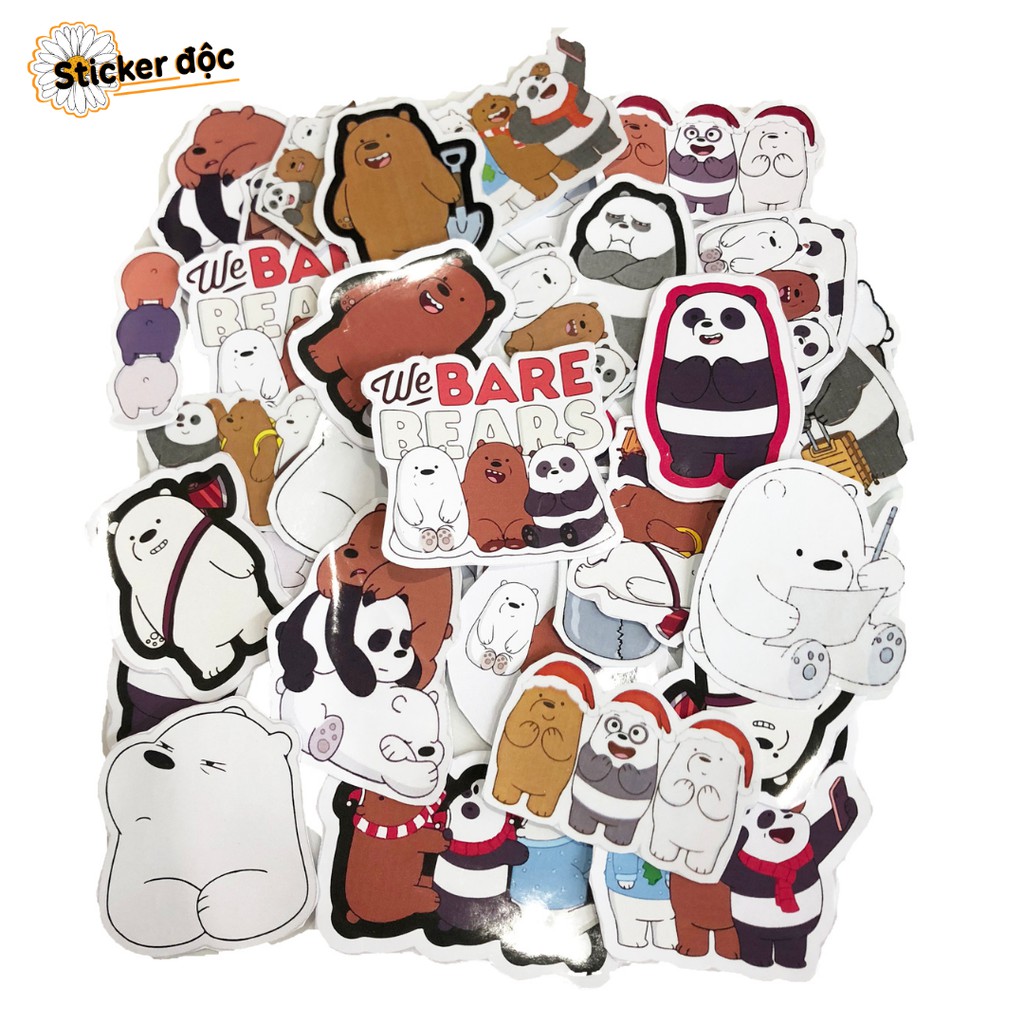 STICKER CHỐNG NƯỚC CAO CẤP 7 MẪU - Among us, retro, we are bear, The simsons, sticker giày, sticker retro