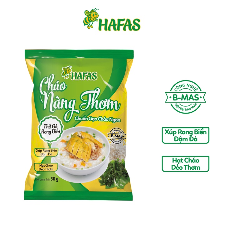 - Cháo ăn liền HAFAS - Nàng thơm thịt bằm - thịt gà/Cháo sốt rong biển