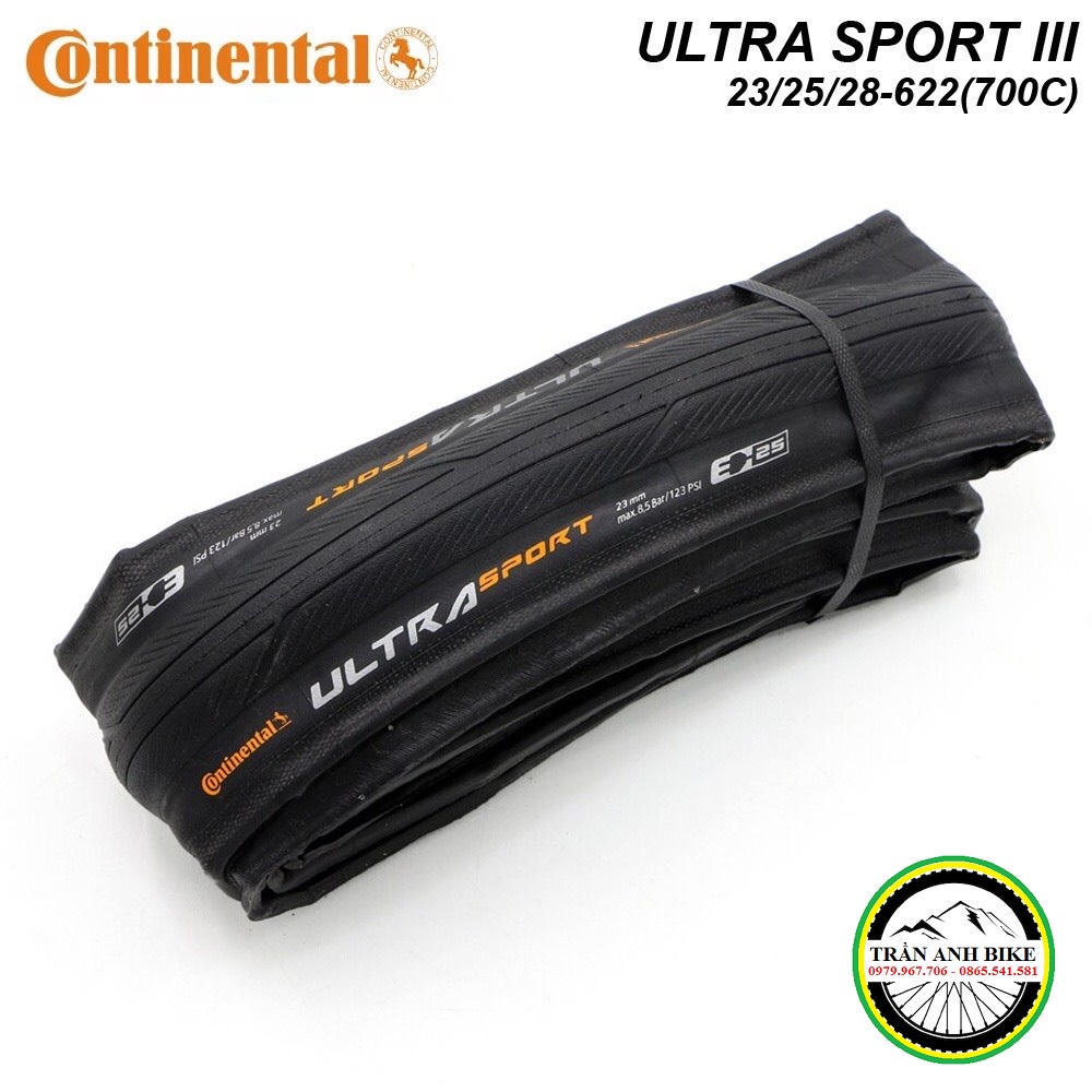 Lốp  gấp xe đạp Continental Ultra Sport 3 700x23C/ 700x25C / 700x28C - 1 Chiếc