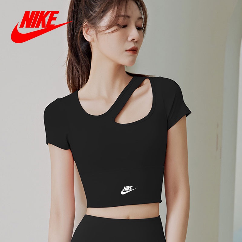 Áo Thun Thể Thao nike Tay Ngắn Thoáng Khí Nhanh Khô Chống Sốc Có Miếng Đệm Ngực