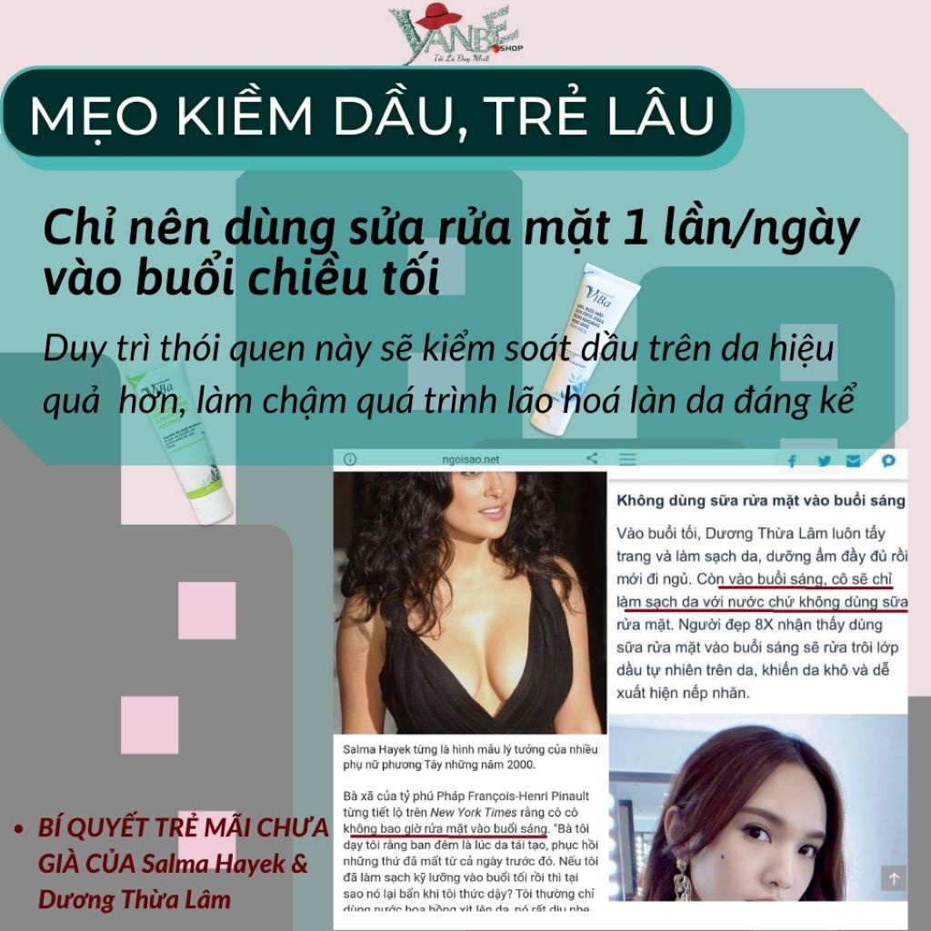 Sữa rửa mặt VIBA - SRM làm sạch sâu - nhẹ dịu, dưỡng ẩm, ngừa lão hóa - yanbe_shop