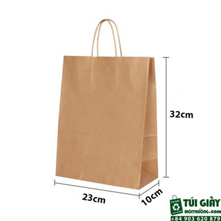 TÚI GIẤY KRAFT NÂU - BKPB180-C32xN23xH10
