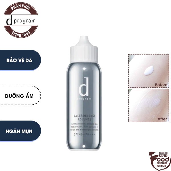 Tinh Chất Chống Nắng Bảo Vệ Da Khỏi Bụi Mịn Và Ô Nhiễm Môi Trường D Program Allerdefense Essence SPF46 PA+++ 40ml