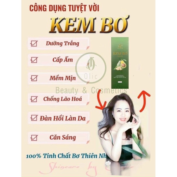 Kem bơ olic chăm sóc là mềm trắng da lên tông( hàng chính hãng Cty)