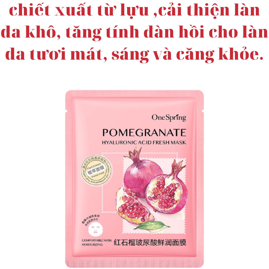 Mặt nạ giấy dưỡng da giảm mụn mờ thâm cấp ẩm dưỡng trắng mask hoa quả trái cây ONE SPRING nội địa