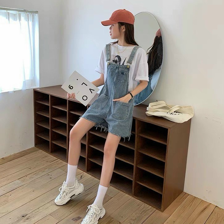 Yếm nữ ngắn cao cấp julido store, yếm nữ màu xanh ống rộng túi hộp cá tính phong cách HÀN QUỐC 2021 yn0001 | BigBuy360 - bigbuy360.vn