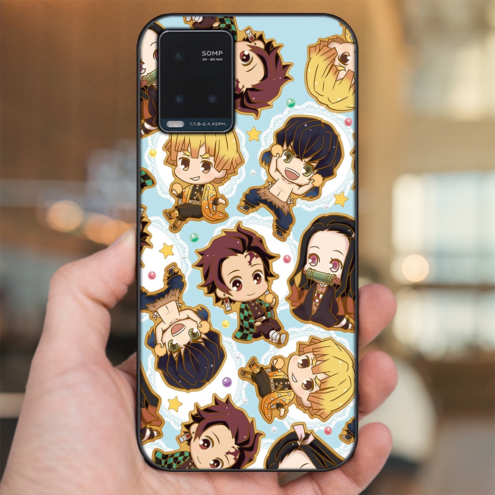 Ốp lưng Vivo Y21s, Y33s viền đen in hình Zenitsu Kimetsu no Yaiba