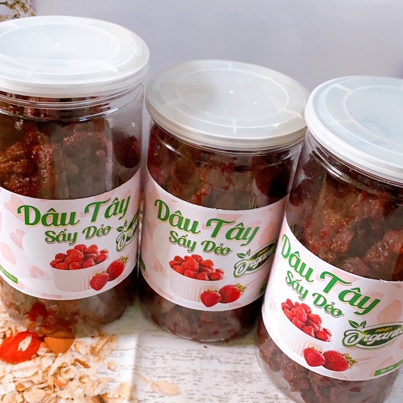 500G Dâu tây sấy dẻo không đường Đà Lạt