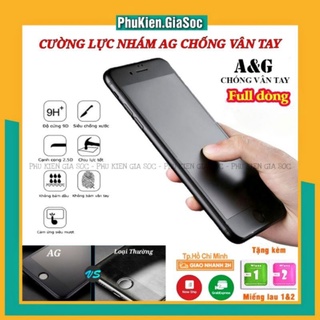 [CHỐNG VÂN TAY] CƯỜNG LỰC NHÁM AG FULL MÀN DÀNH CHO IPHONE ❤️FREESHIP❤️ CHỐNG BÁM VÂN TAY TỐT - ĐỘ CỨNG CHUẨN 9H