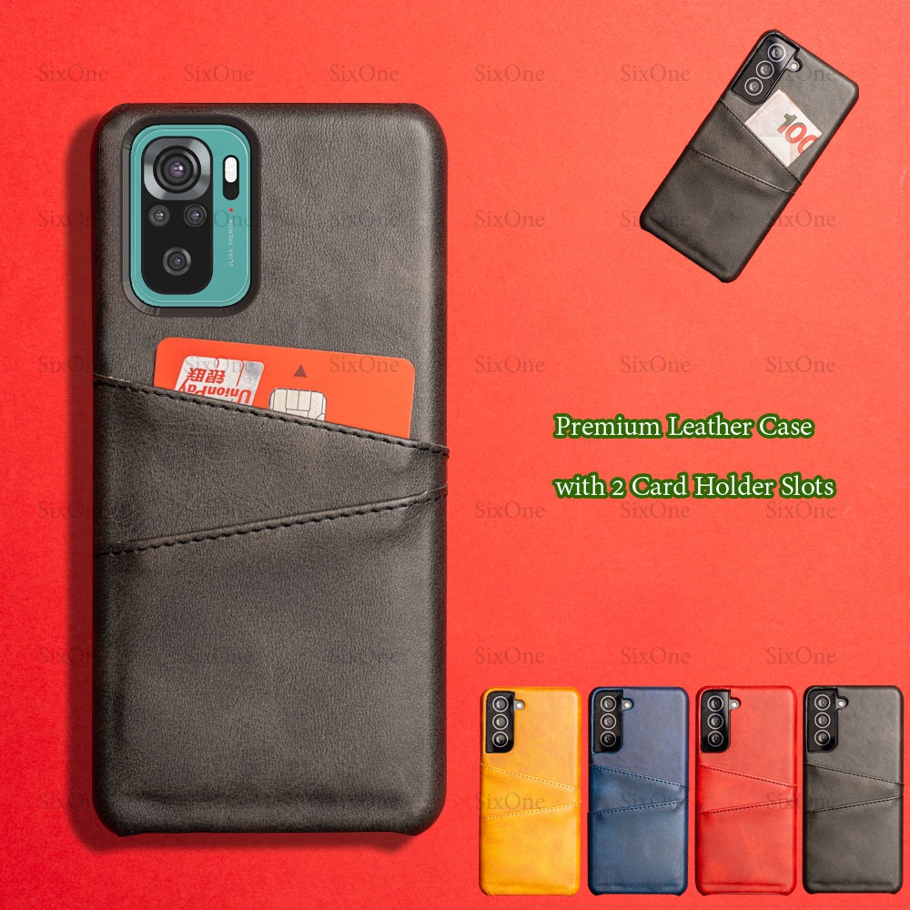 Ốp Điện Thoại Dạng Ví 2 Ngăn Đựng Thẻ Chống Sốc Cho Xiaomi Redmi Note 10 M2101K7AI G
