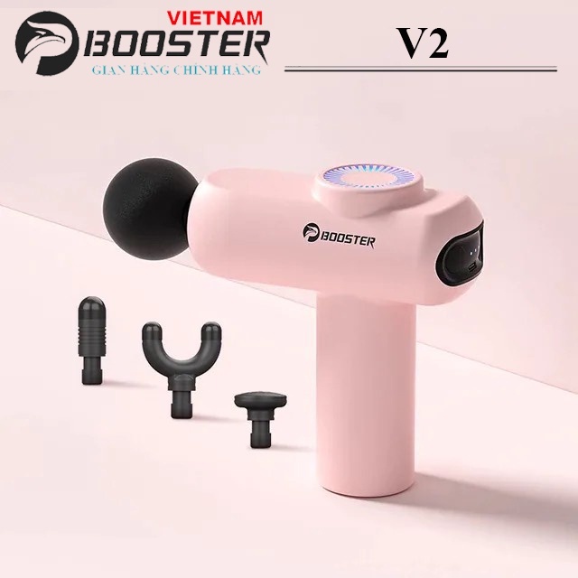 Máy Massage Cầm Tay BOOSTER MINI V2 Công Suất 25W 4 Đầu Thay Thế - Chính Hãng