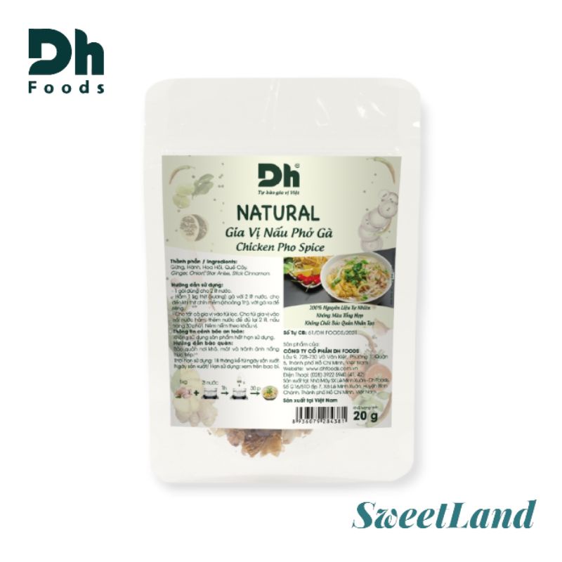 Gia vị nấu phở gà Dh Foods gói 20g