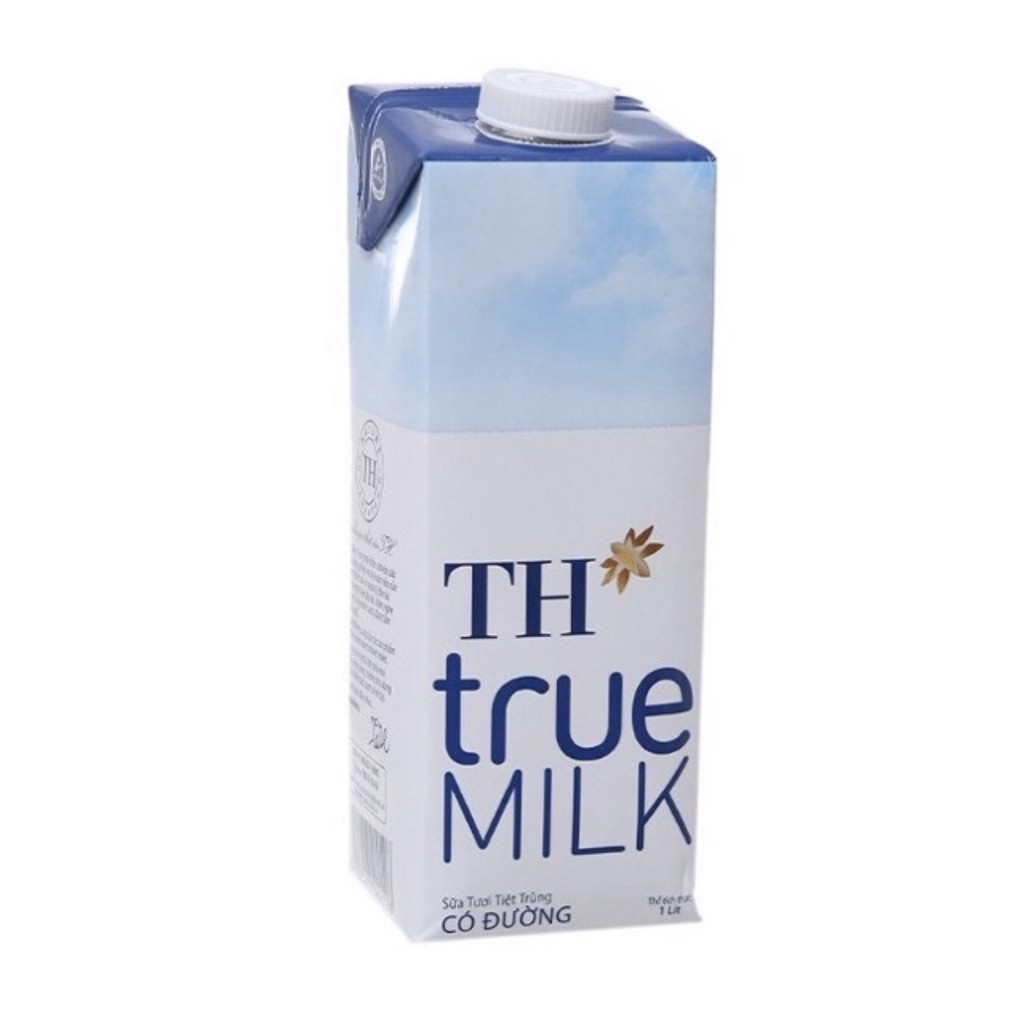 Hộp 1L sữa tươi tiệt trùng Có Đường/Ít đường/Nguyên Chất TH True Milk date mới