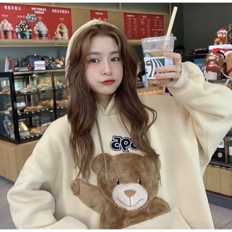 [new] Áo Hoodie Nỉ bản Thêu TEDDY Xịn Ulzzang Chống Nắng, Dày dặn
