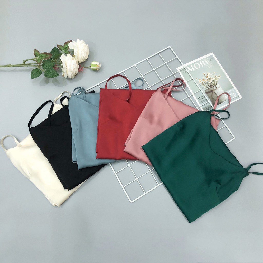 váy ngủ 2 dây chất liệu lụa mềm mịn cao cấp Minwear