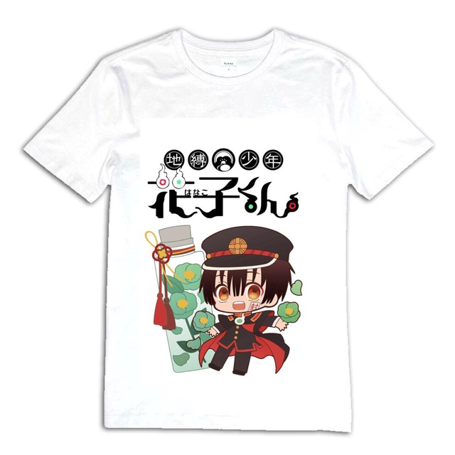 Áo anime jibaku shounen hanako-kun 8 mẫu chibi in trực tiếp vào vải