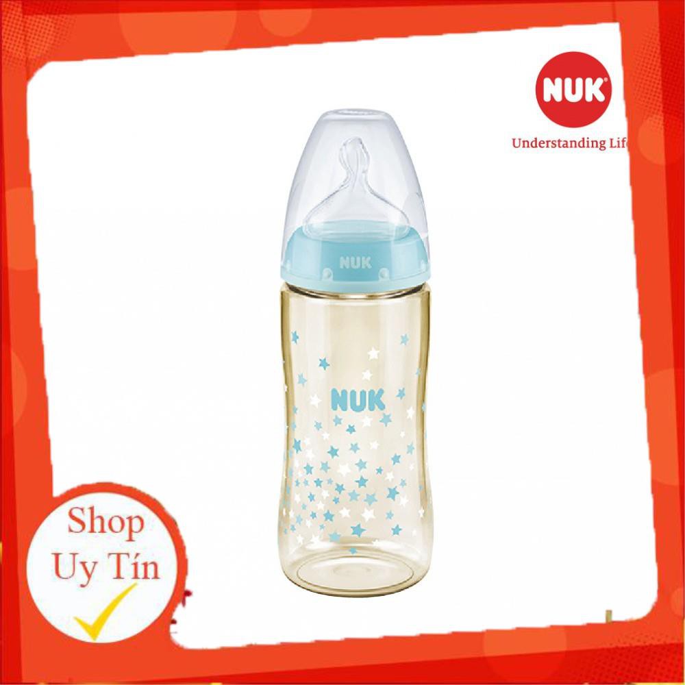 Chính Hãng, Có Tem Phân Phối - Bình Sữa NUK Premium Choice+ Nhựa PPSU 150ml 300ml Núm Ti S1-M, S2-M