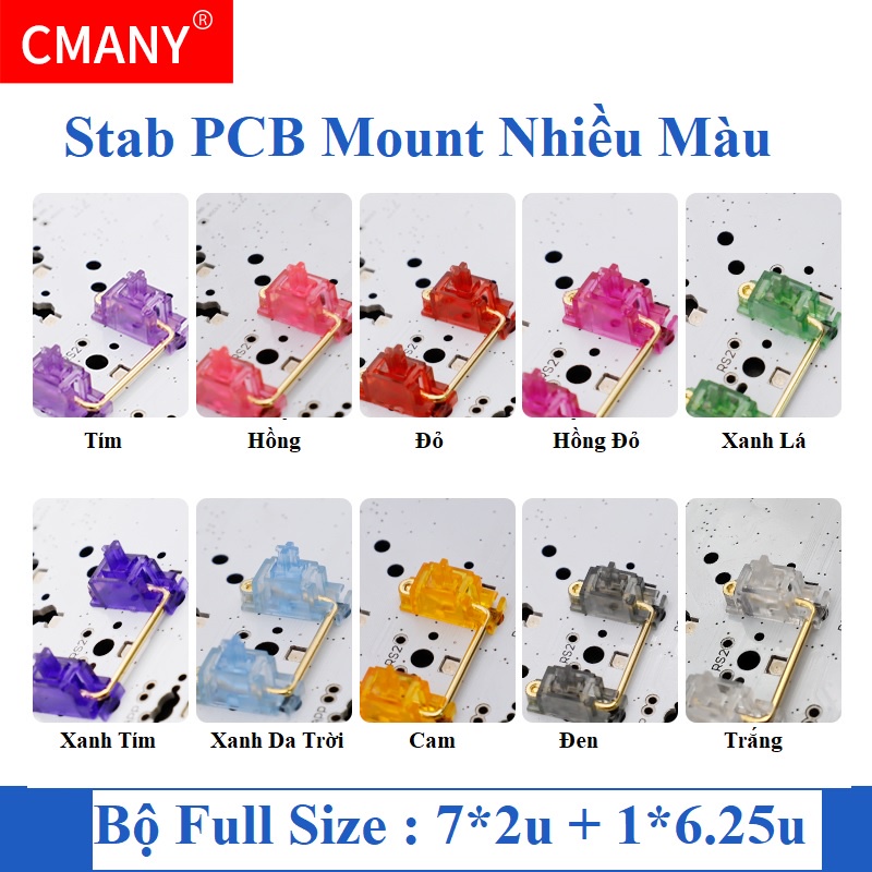 Bộ Stab PCB Mount Screw-in  Dùng Cho Bàn Phím Cơ