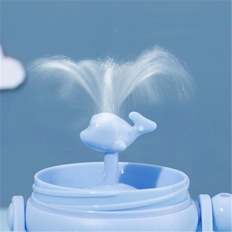 Cốc Uống Nước Hình Cá Voi Hoạt Hình Có Ống Hút Dung Tích 250ml
