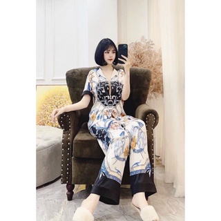 Set pijama họa tiết nhiều mẫu lụa mango