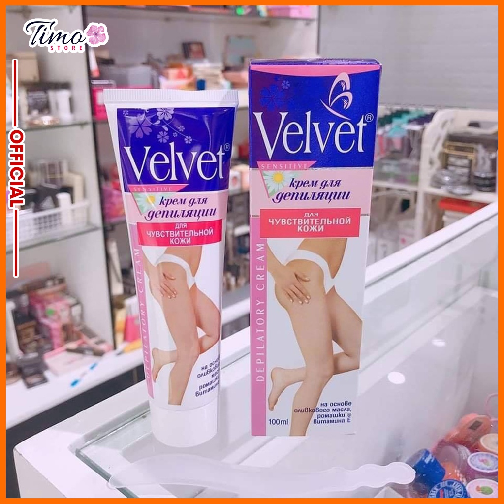 Kem tẩy lông Velvet 100ML chính hãng Nga, chiết xuất hoa cúc và vitamin E tẩy lông cực nhanh | TM024