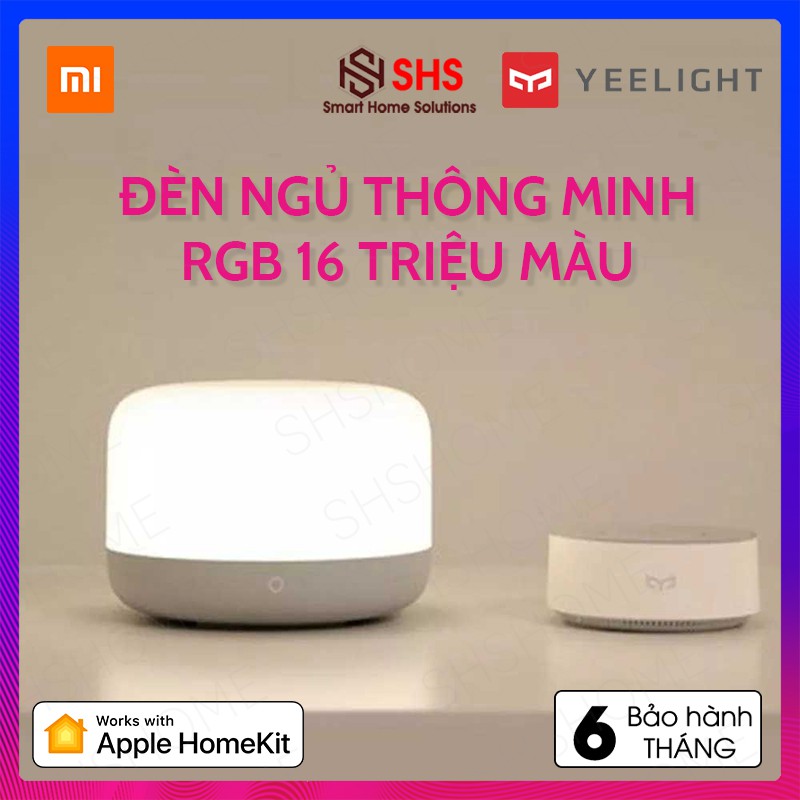 Đèn ngủ thông minh RGB 16 triệu màu trang trí phòng ngủ hộp tròn Xiaomi Yeelight, YLCT01YL, SHS Vietnam